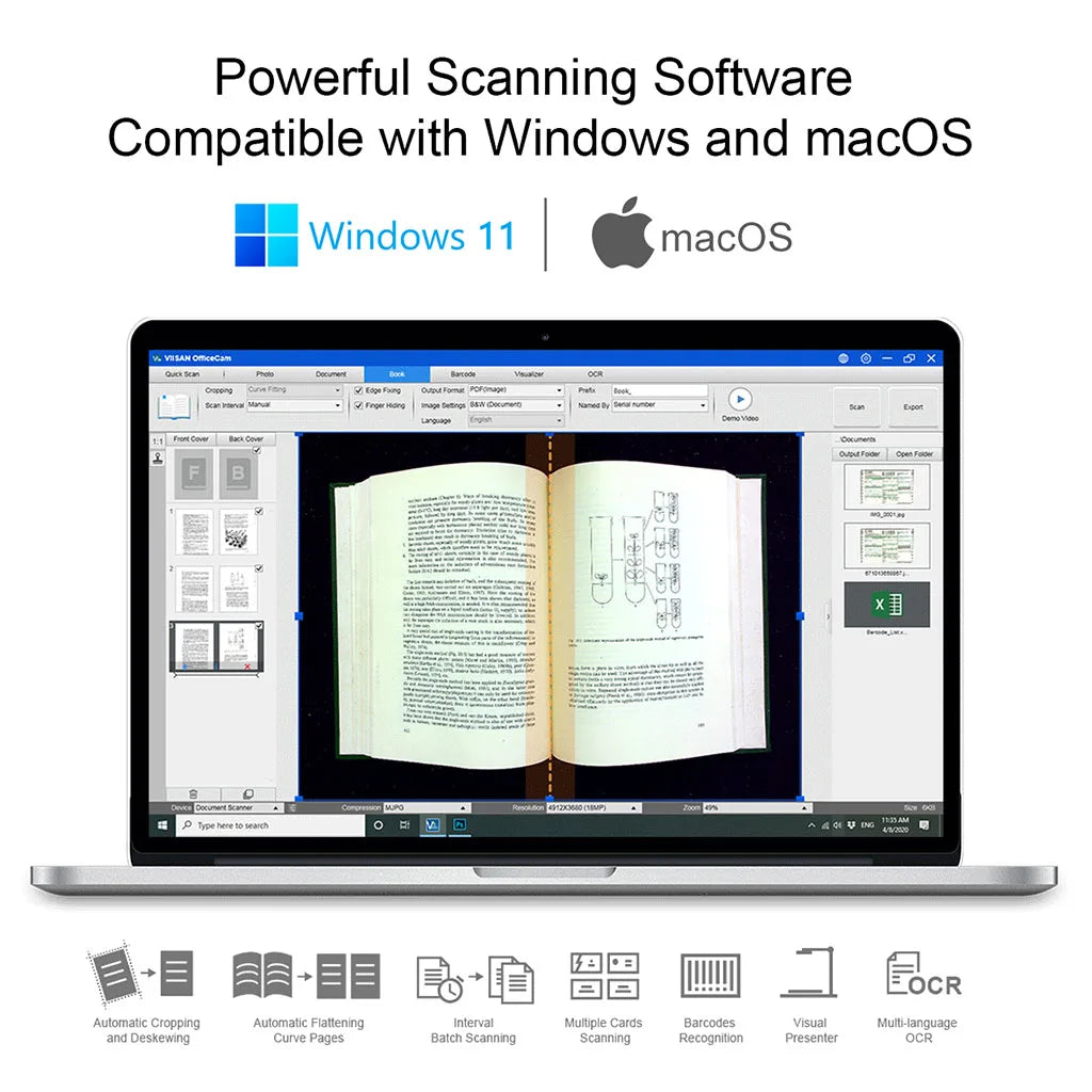 VIISAN S21 CaptureA2 27MP Document Scanner With OCR