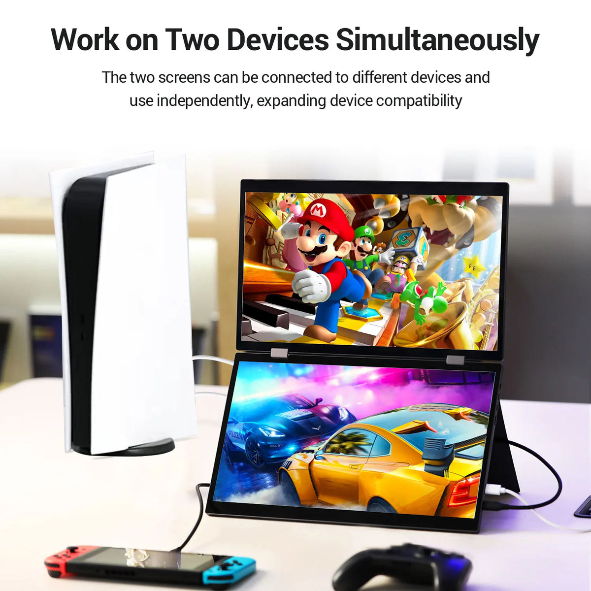 Ecooper 1080P IPS Portable Monitor For Laptop Gaming Consoles