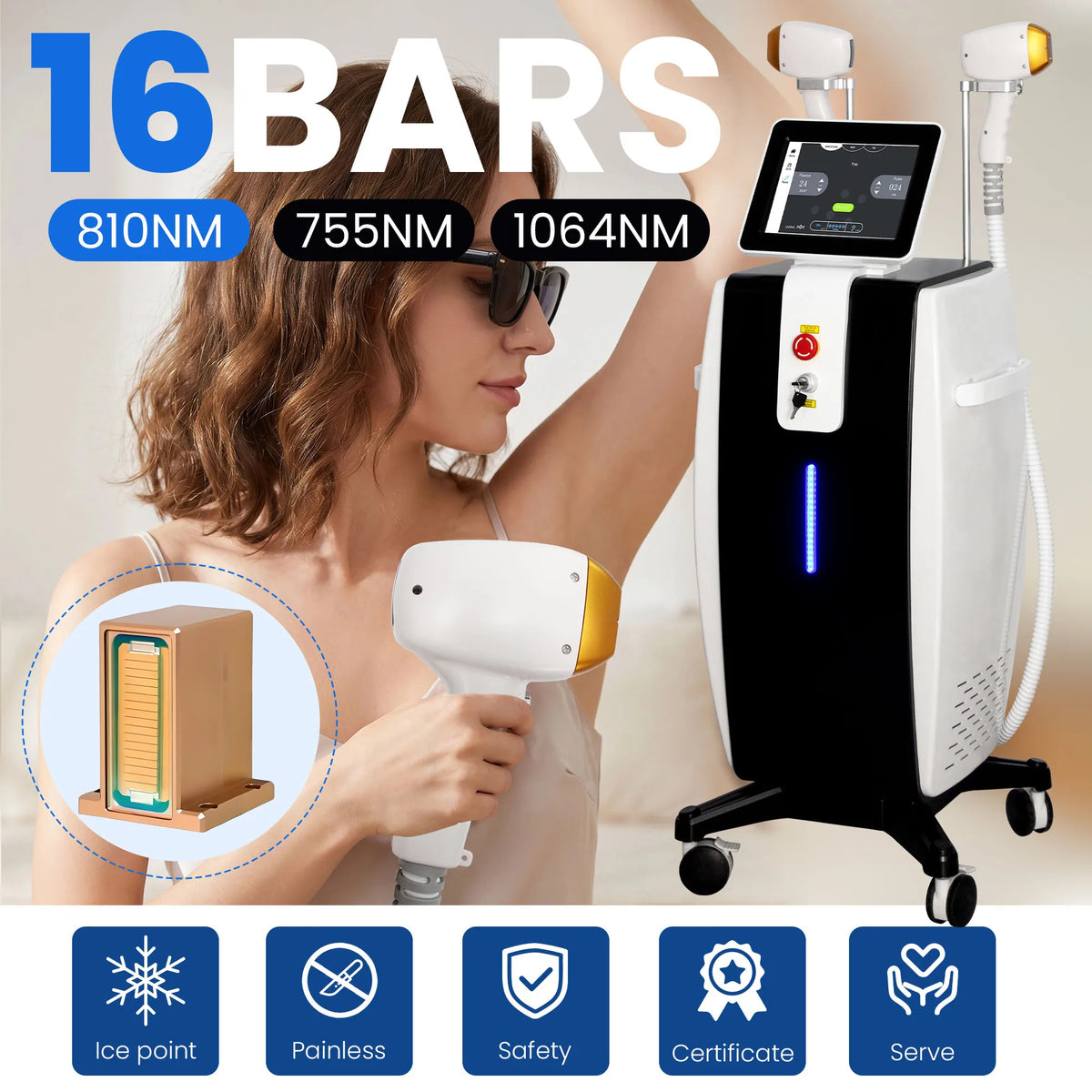 Myoslim Professional 808nm Diode Laser Hair Removal Machine