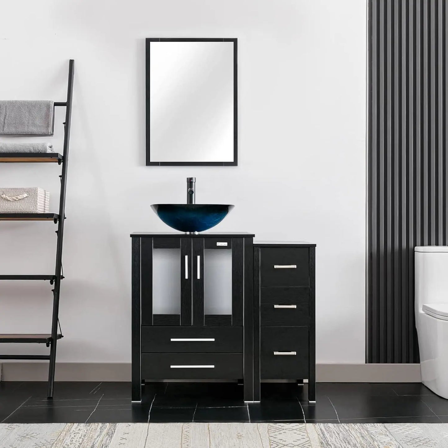 Xiaolang 36 Inch Modern Freestanding Bathroom Vanity Vessel Sink