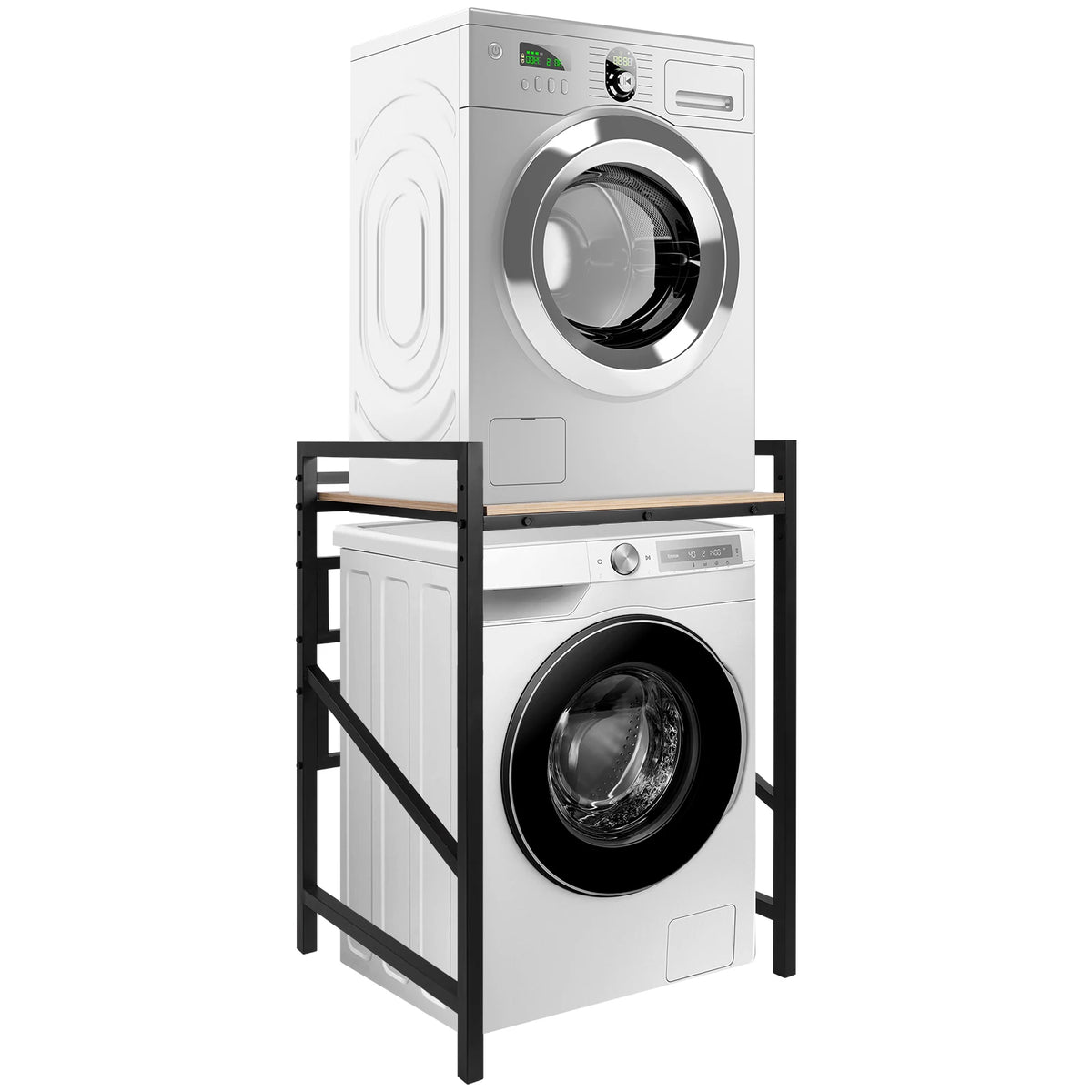 Heavy Duty Metal Double Tier Washer And Dryer Storage Stand