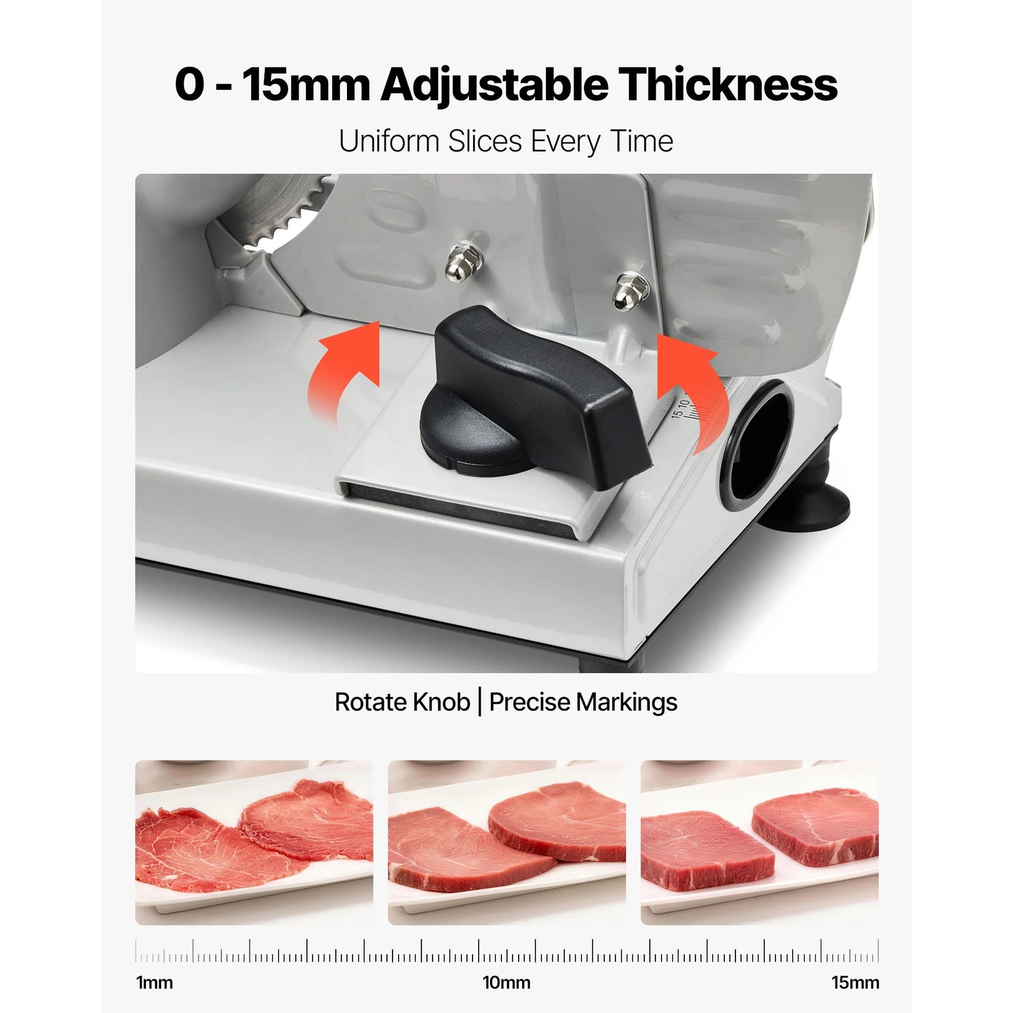 SucceBuy Electric Deli Slicer With Two SUS420 Blades
