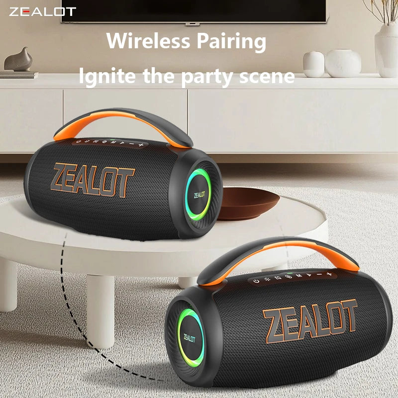Zealot P12 60W Portable Bluetooth Speaker With IpX6 Waterproof Design