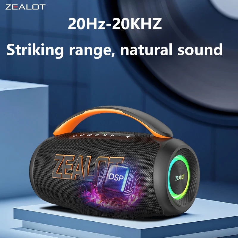 Zealot P12 60W Portable Bluetooth Speaker With IpX6 Waterproof Design