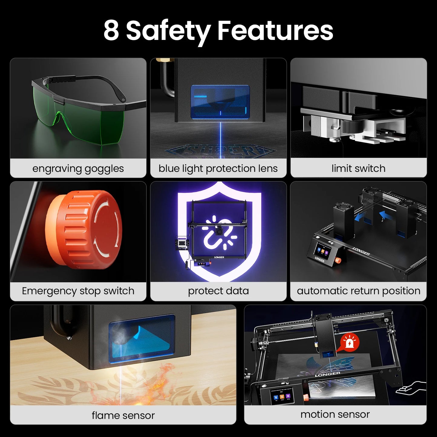 Longer Laser Cutter And Engraver 20W 10W 5W With WiFi