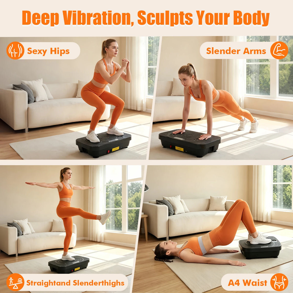 Bluetooth Vibration Plate Exercise Machine For Full Body Toning