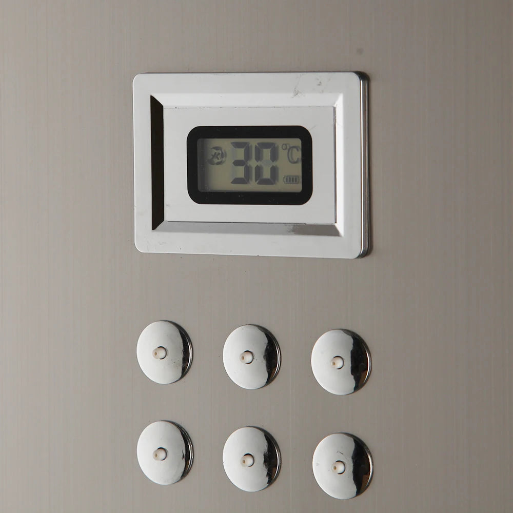 SINLAKU Stainless Steel Digital Shower Panel System With Body Jets