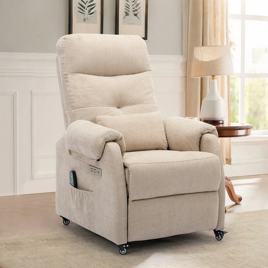 Korser Power Recliner Chair With Wheels And USB Port