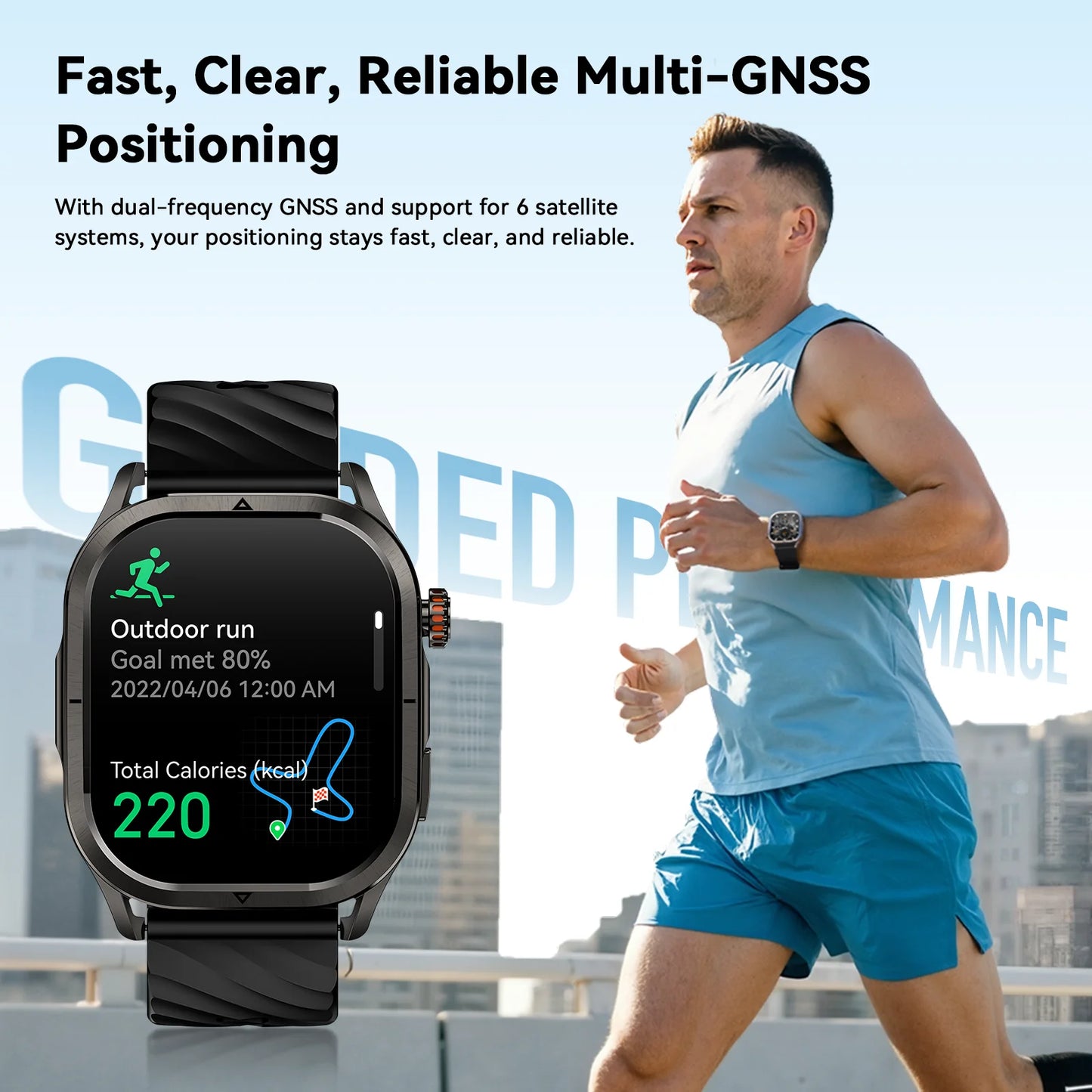 KOSPET Magic P10 GPS Smartwatch With AMOLED Screen GNSS