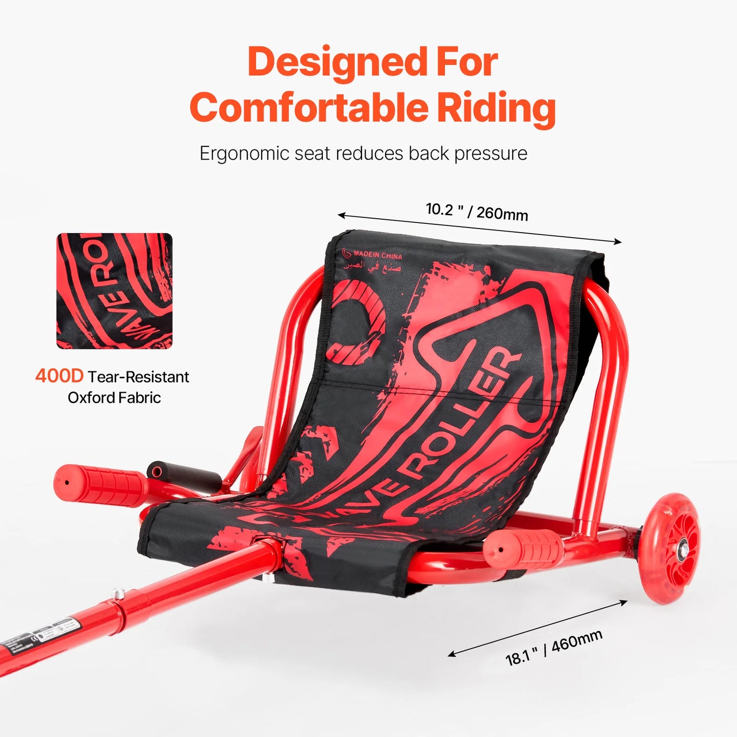 SucceBuy Kids Ride On Scooter With Zigzag Motion Drifting Fun