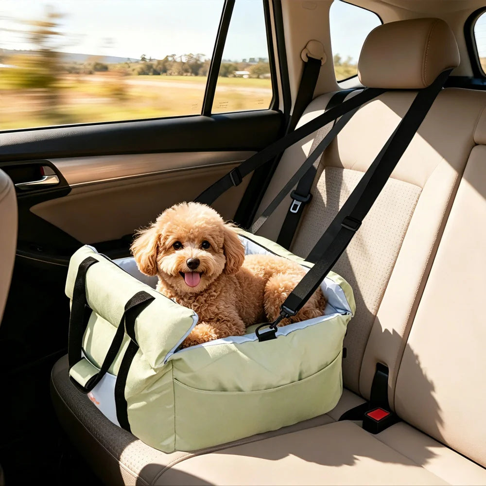 BORWART Portable Dog Booster Seat With Safety Belt And Cover