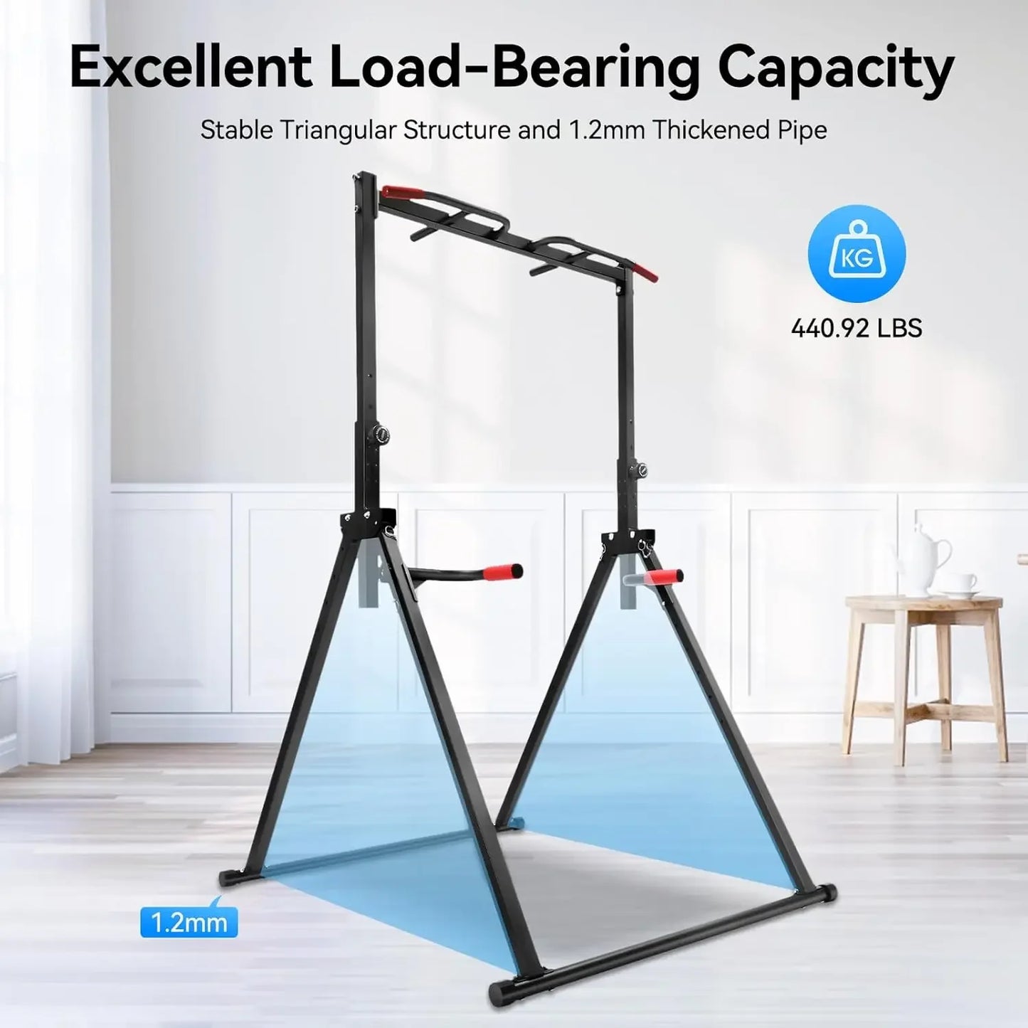 Power Tower Pull Up Bar Dip Station For Residential Gym