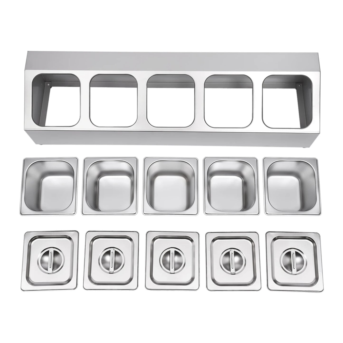Bymaocar 201 Stainless Steel Seasoning Box With Inclined Holder