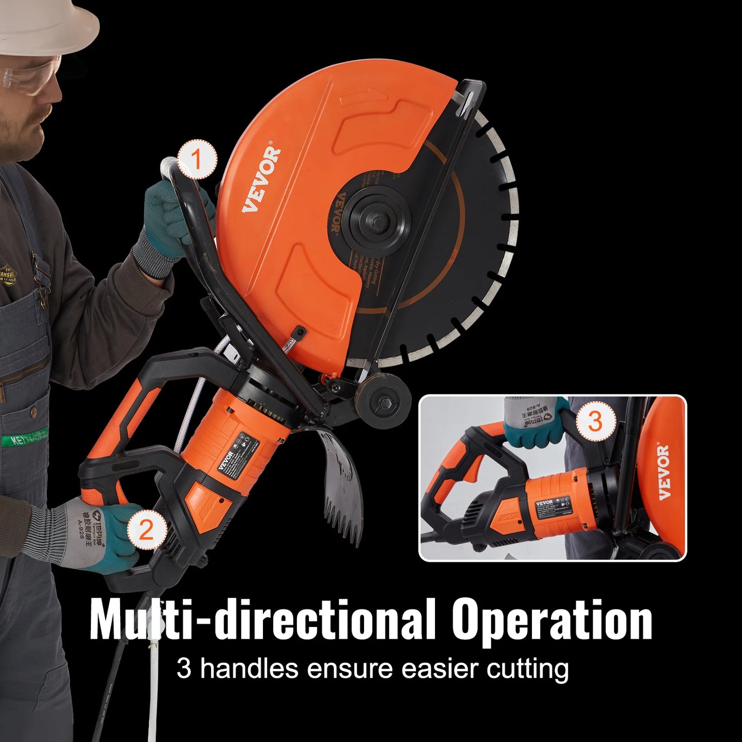 SucceBuy 15A Electric Concrete Circular Saw With Adjustable Depth