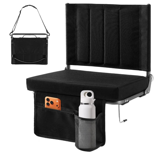 JHK Outdoor Foldable Chair With Thick Padded Back Support