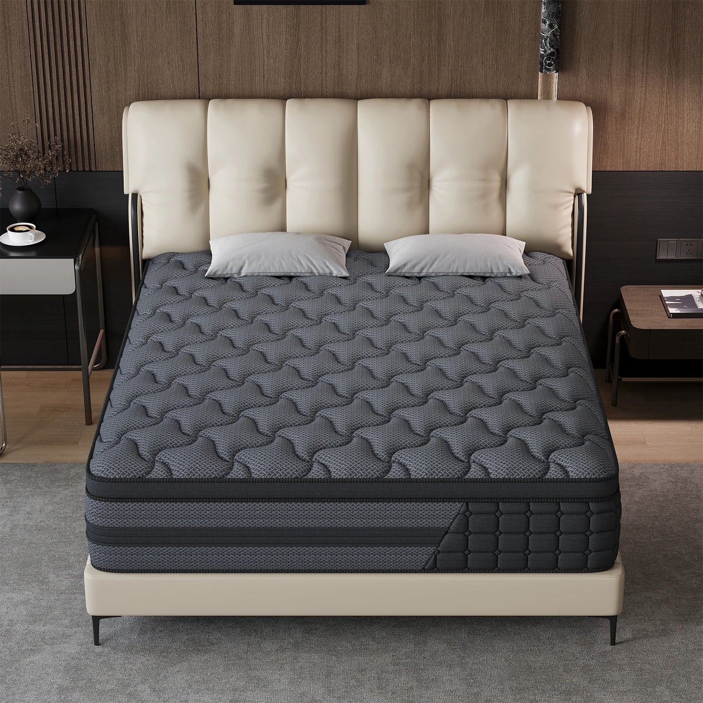 Firm Hybrid Gel Memory Foam Innerspring Mattress In A Box