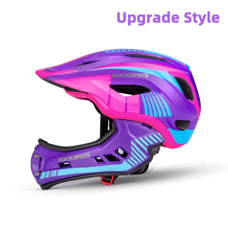 ROCKBROS Kids Detachable Full Face Cycling Helmet For Safety