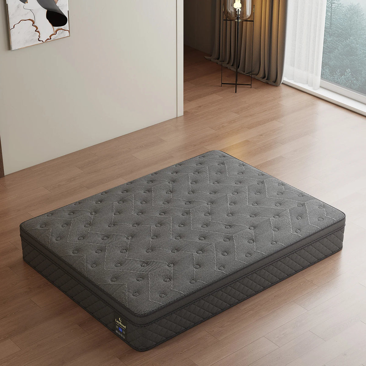 Layroad Gel Memory Foam Pocket Spring Mattress For Pressure Relief Motion Isolation