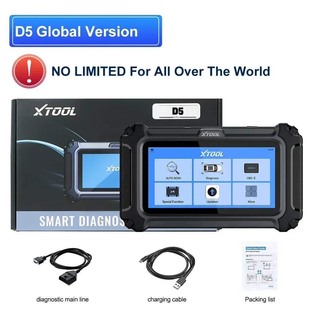 XTOOL D5 OBD2 Diagnostic Tool VIN Scanner Lifetime Free Update