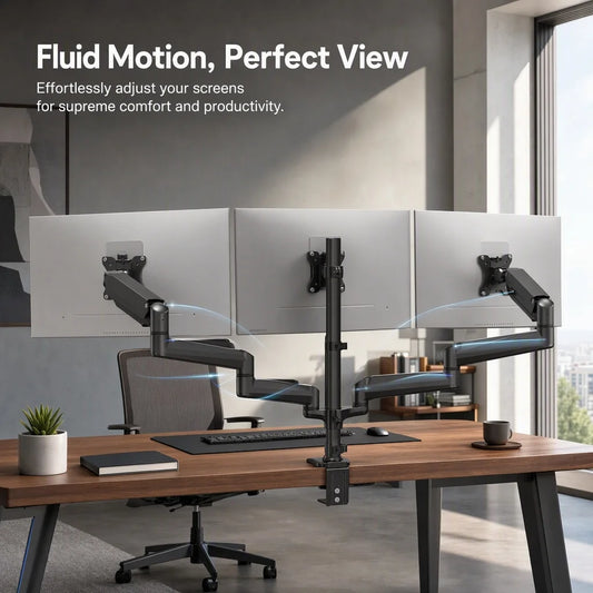 K Kyspho Articulating Triple Monitor Mount For Home Office