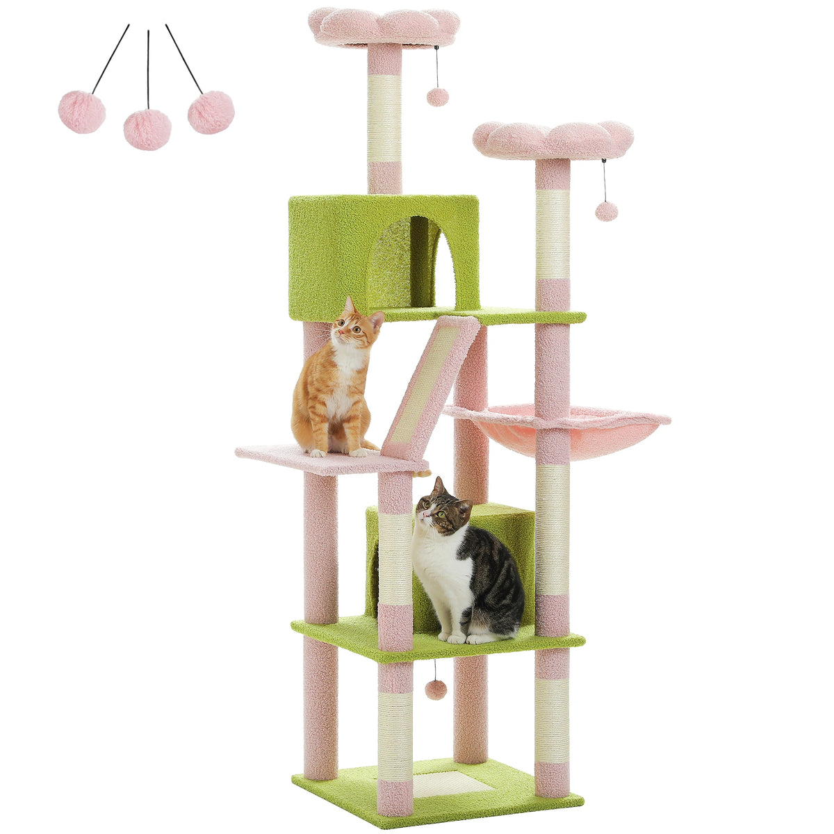 Pawz Road Multi Level Plush Cat Tree With Scratching Posts And Perches
