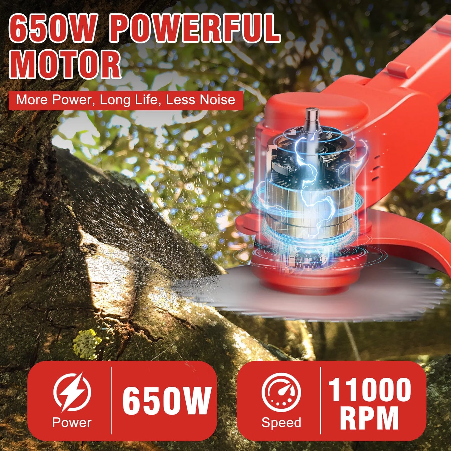 21V Cordless Weed Wacker 3 In 1 Trimmer Edger System