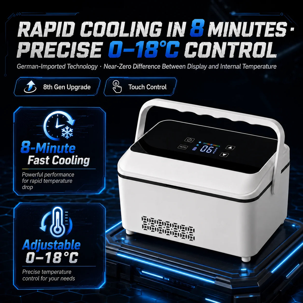 Smart Insulin Mini Refrigerator With Adjustable Temperature Control