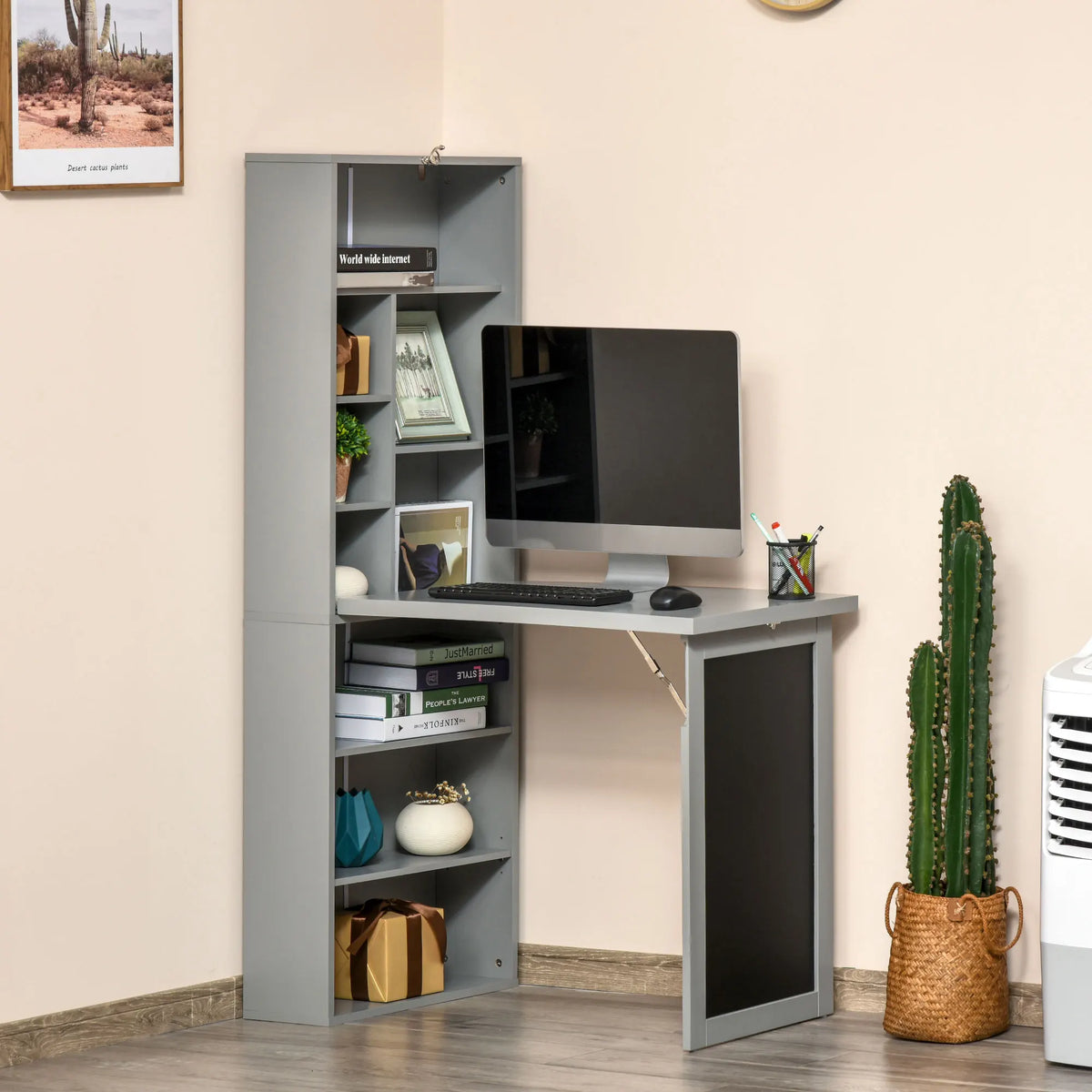 Homcom Modern Wall Mounted Fold Out Office Computer Desk