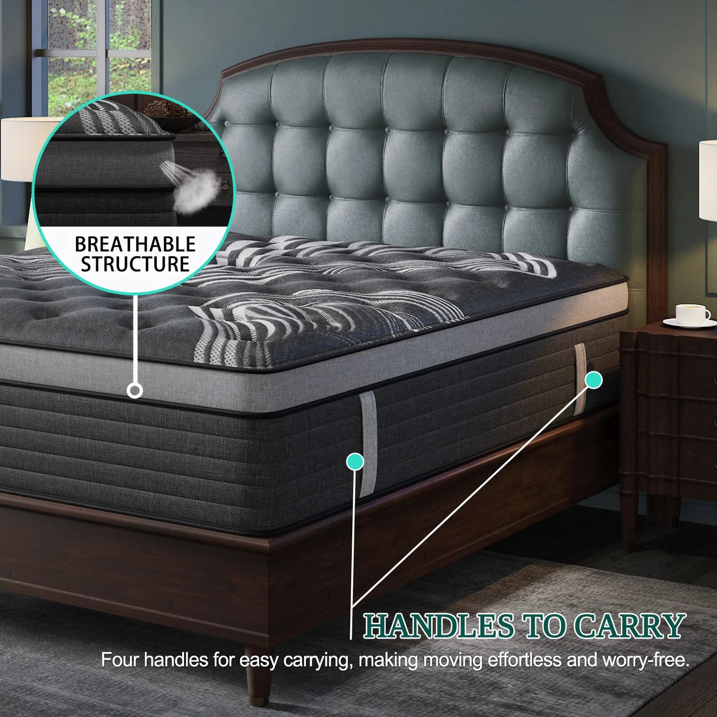 Sweetlove Gel Memory Foam Hybrid Pocket Spring Mattress Motion Isolation