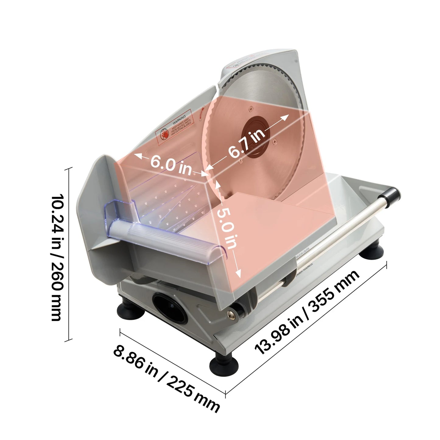 SucceBuy Electric Deli Slicer With Two SUS420 Blades