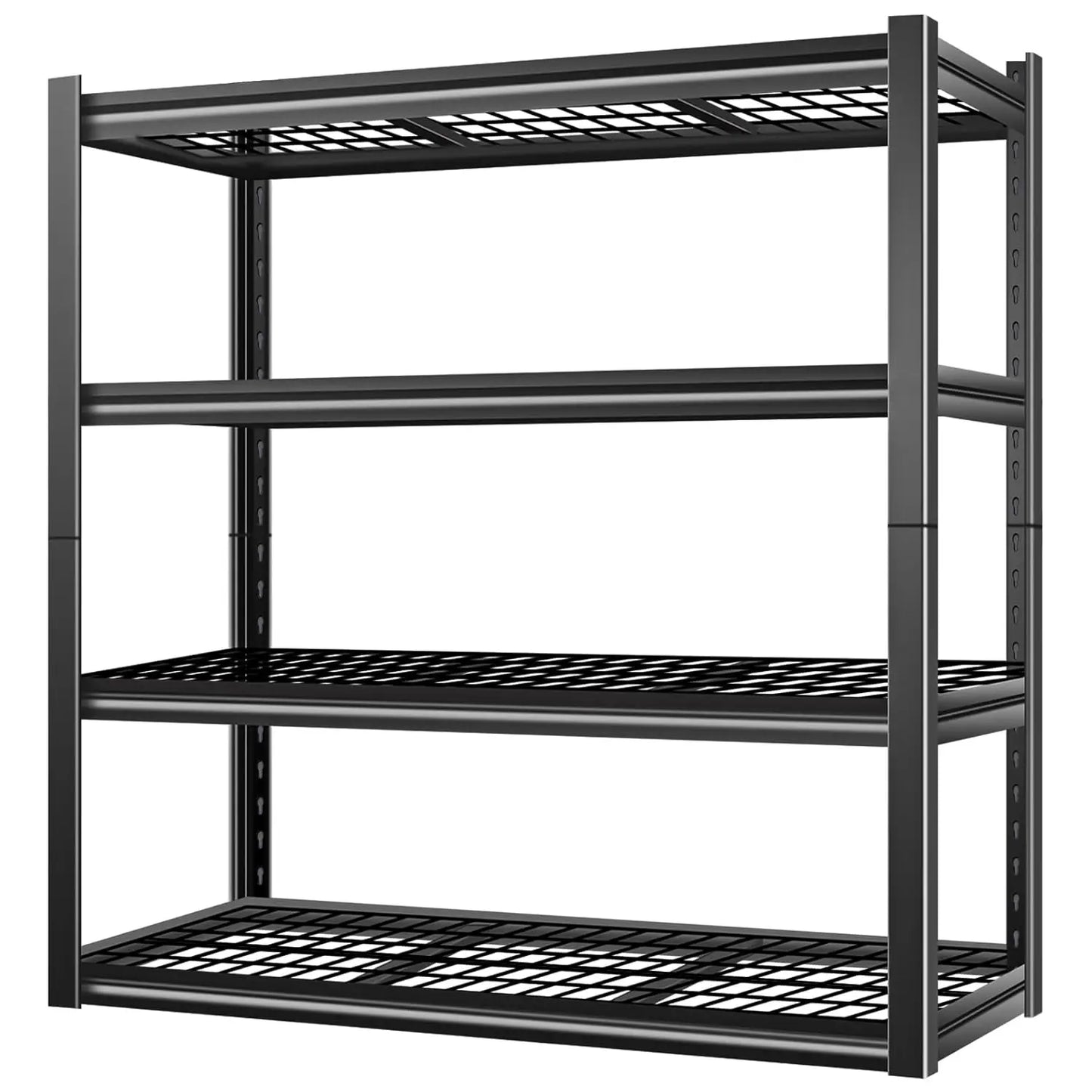 Heavy Duty Metal Garage Shelves With 4 Adjustable Steel Levels