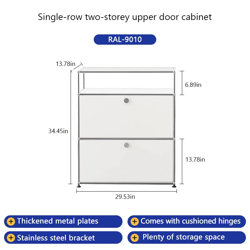 Bigcityfur Modern Stainless Steel TV Stand With Corner Cabinet