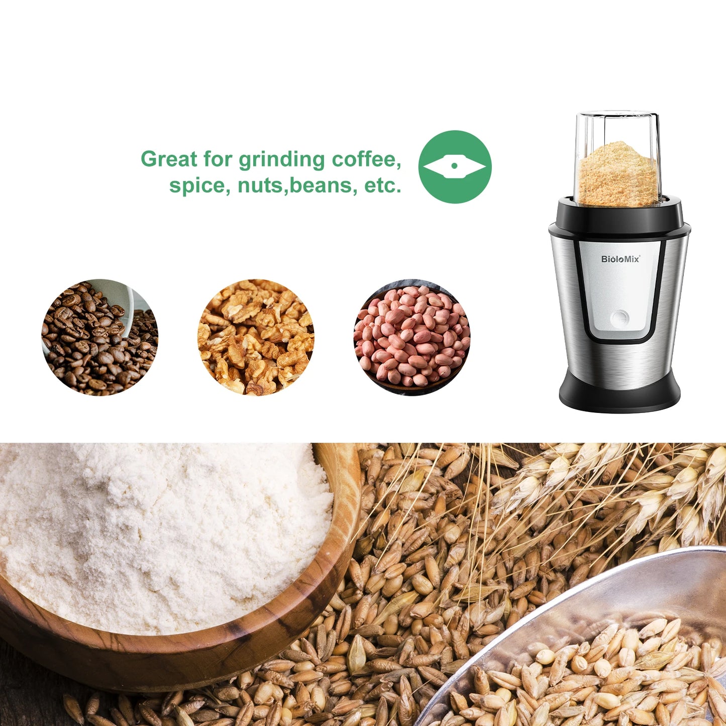 Biolomix 3 in 1 Multifunctional Food Processor 700W Portable Blender