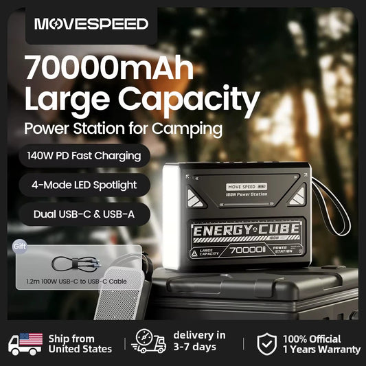 Movespeed LED Camping Lantern 70000mAh Emergency Power Light