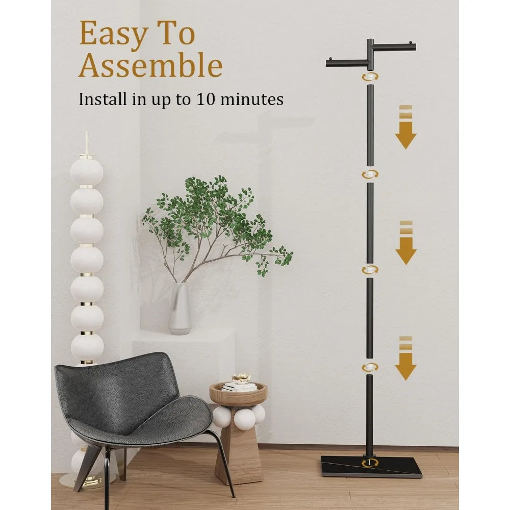 XIUWO Freestanding Coat Tree With Rock Base For Hallways