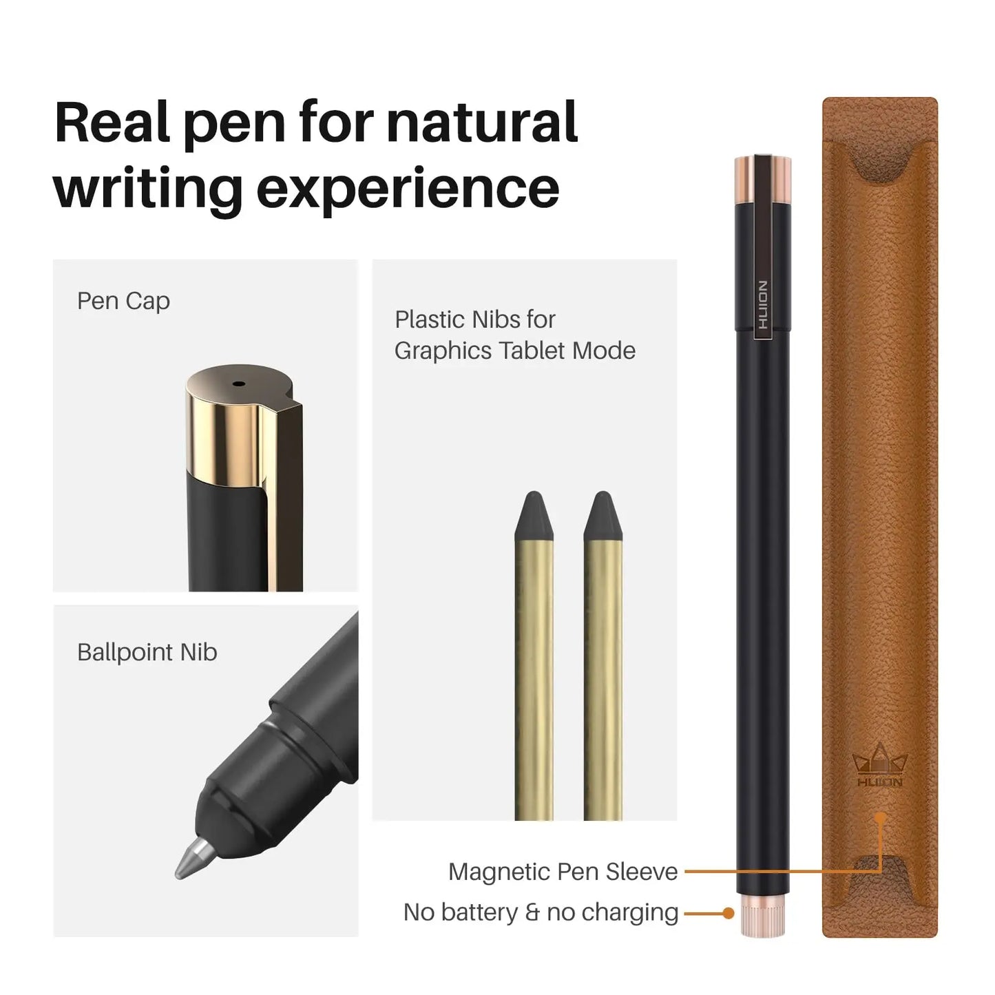 HUION Note 2-In-1 Digital Notebook With Battery-Free Pen