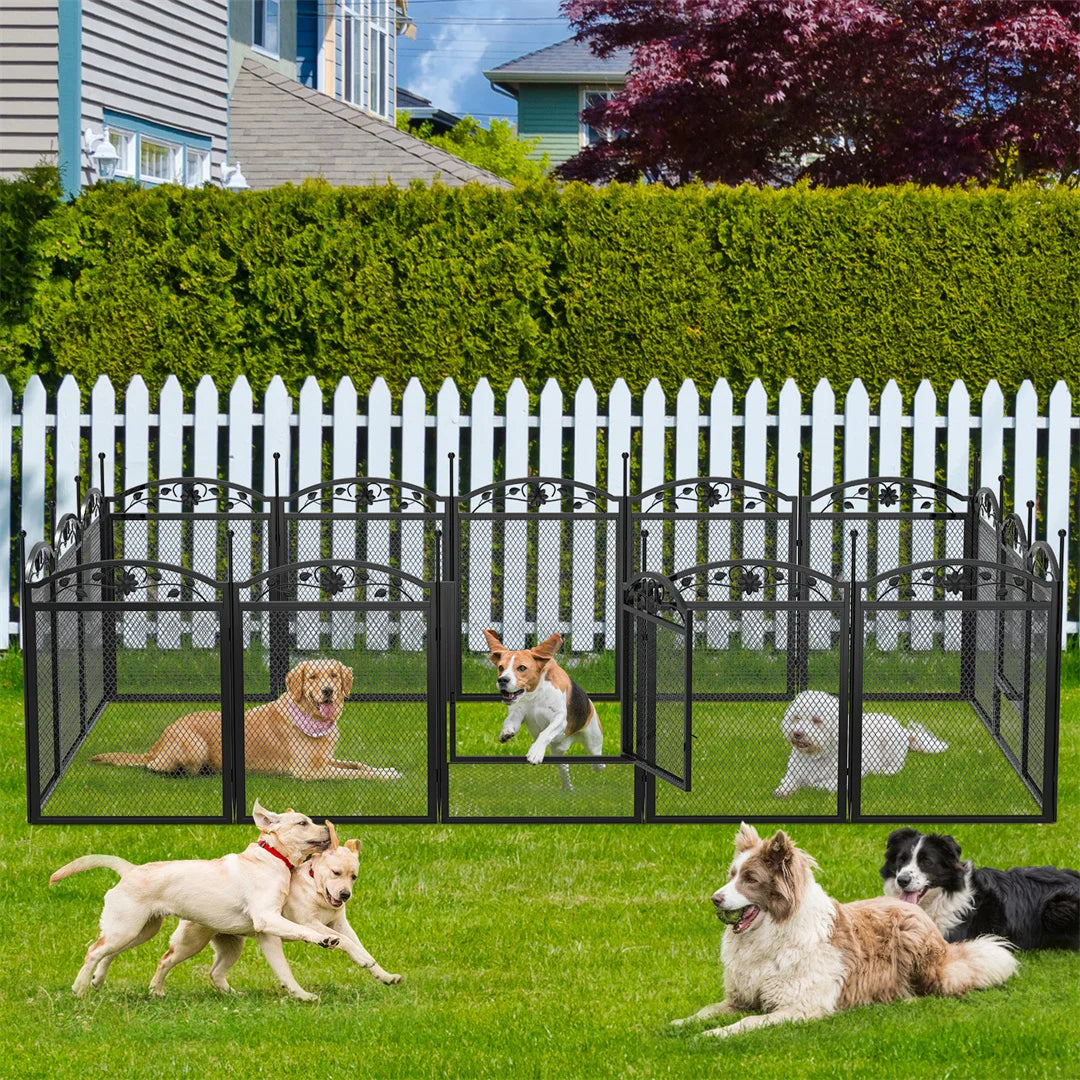 BINGOPAW 8 Panel Heavy Duty Dog Playpen Waterproof Whelping Pad
