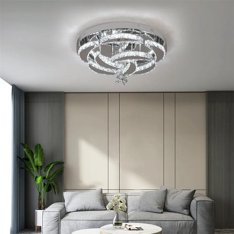 GreeLustr Crystal Ceiling Lamp Chandelier With LED Dimmable