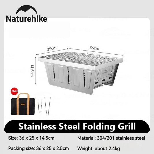Naturehike Portable Charcoal Grill For Camping And Outdoor Cooking