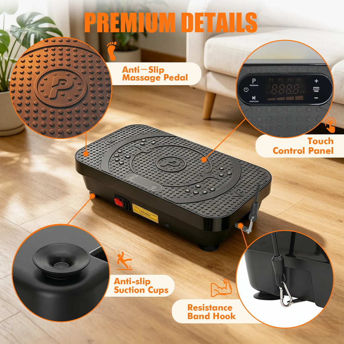 Bluetooth Vibration Plate Exercise Machine For Full Body Toning