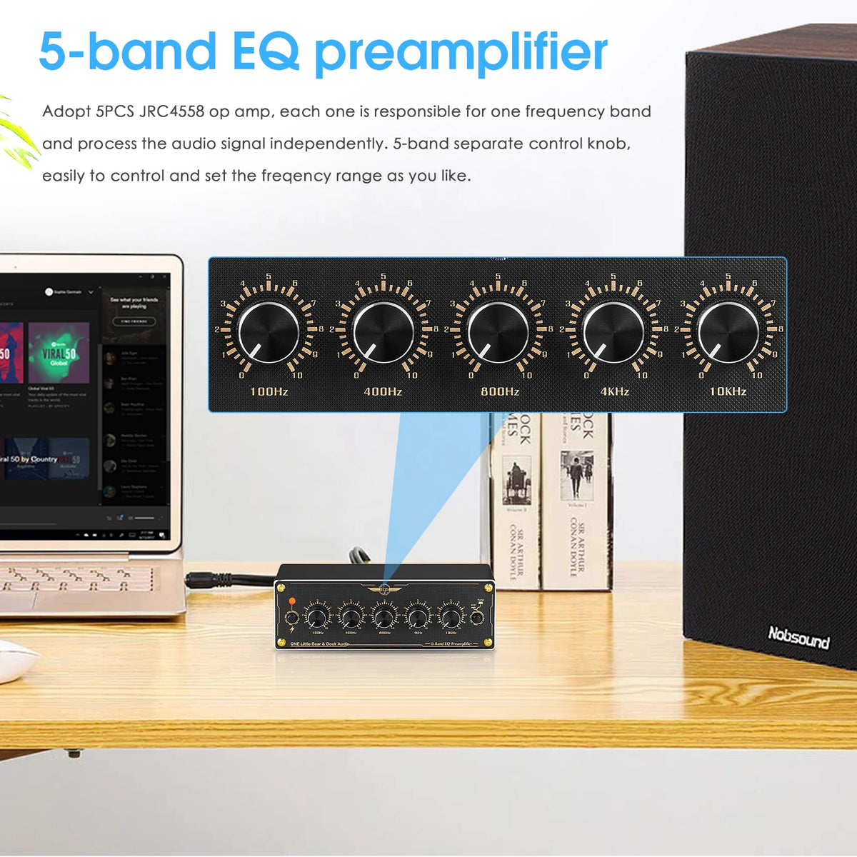 Douk Audio EQ5 Five Band Analog Stereo Preamp Equalizer