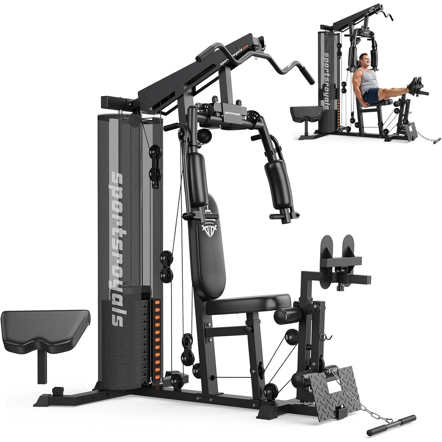 FED Fitness Home Gym Equipment With Pulley System For Full Body Strength