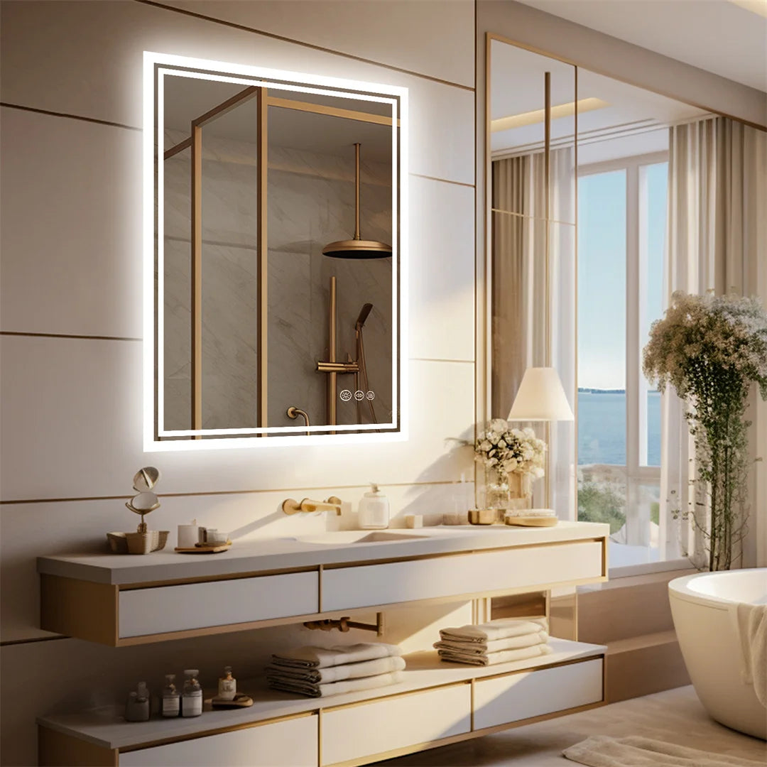 LUVODI Illuminate LED Backlit Frameless Defog Dimmable Mirror
