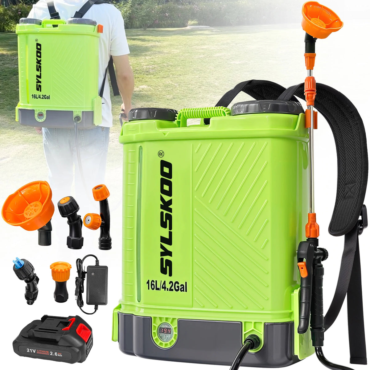 Cordless Electric Garden Sprayer 100 Psi Weed Tool With Wand