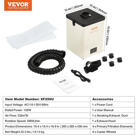 Soldering Fume Extractor With 3-Stage Filters And Strong Suction