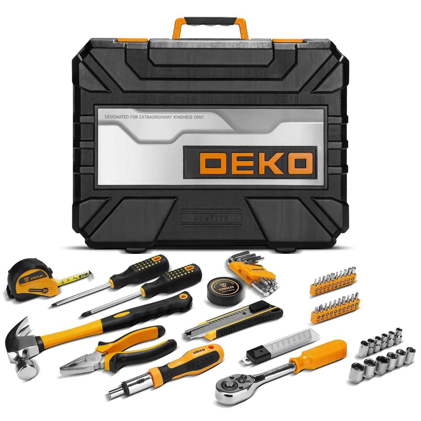 DEKOPRO 228Pcs Socket Wrench Auto Repair Tool Set With Toolbox