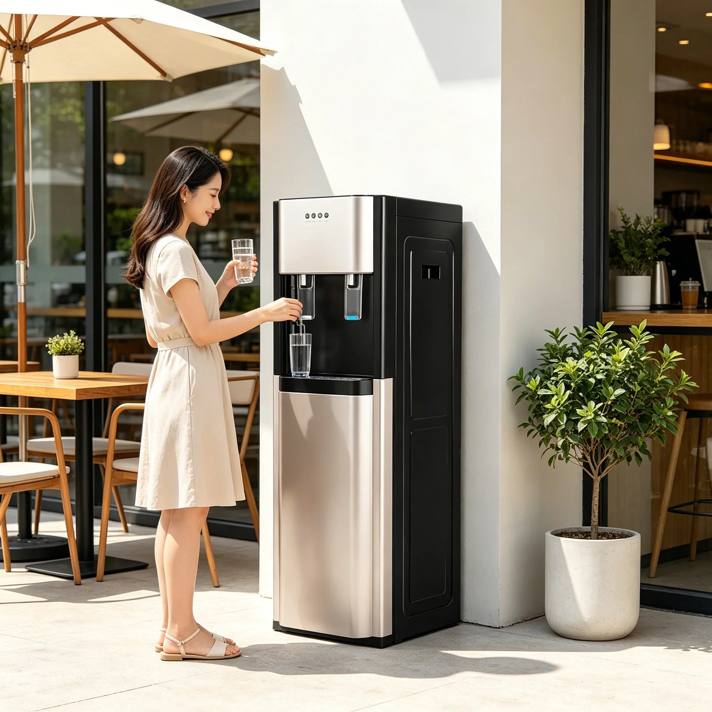 Bottom Loading Water Dispenser With 450W Heating And 70W Cooling