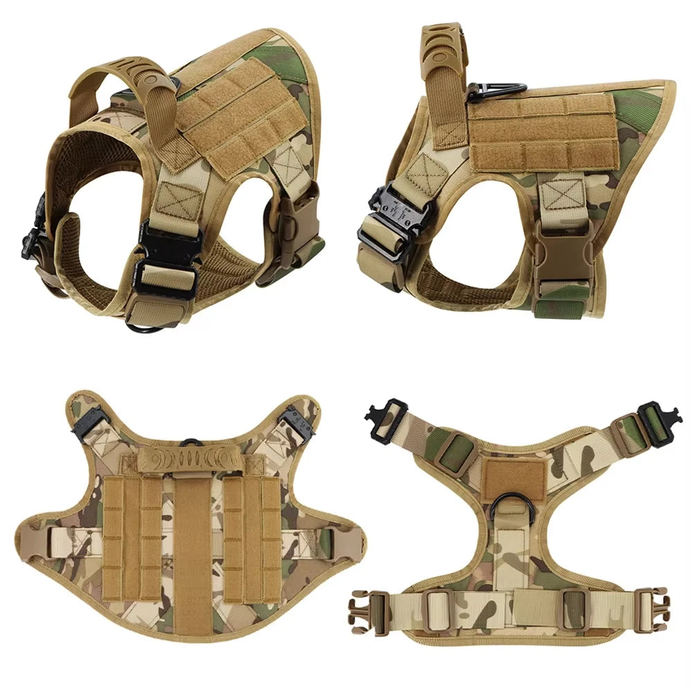 PetraVel Tactical Dog Vest Harness Set With Quick Release Buckle