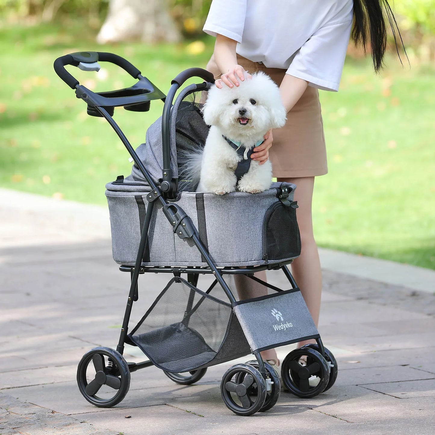 3 In 1 Pet Stroller With Carrier For Small-Medium Pets