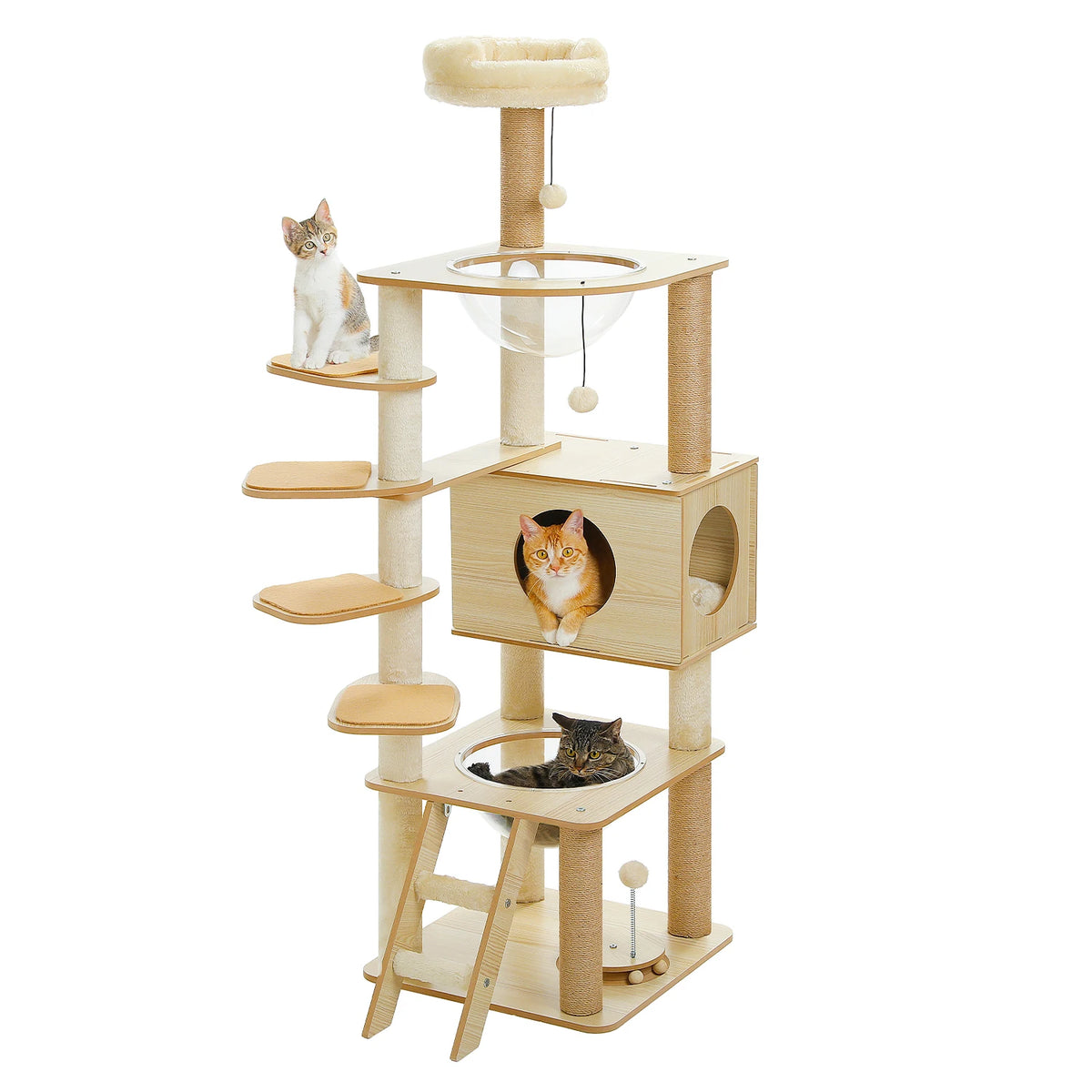PAWZ Multi-Level Cat Tree With Scratching Posts And Hammock